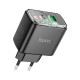 Зарядний пристрій HOCO CS42A Smart 1xUSB-C PD30W + 1xUSB QC3.0 Black (6942007620765)