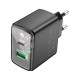 Зарядний пристрій HOCO CS42A Smart 1xUSB-C PD30W + 1xUSB QC3.0 Black (6942007620765)