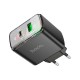 Зарядний пристрій HOCO CS42A Smart 1xUSB-C PD30W + 1xUSB QC3.0 Black (6942007620765)