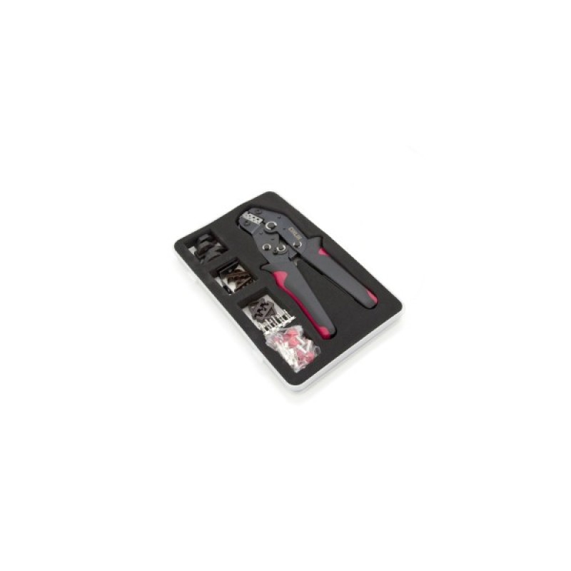 Затиск для клем CINLINELE Black-red + насадки 06 -0.5-6mm2, 02С -0.5-2.5mm2, 06WF -0.25-16mm2, 48B -0.5-2.5mm2 (Cinlin-2549)