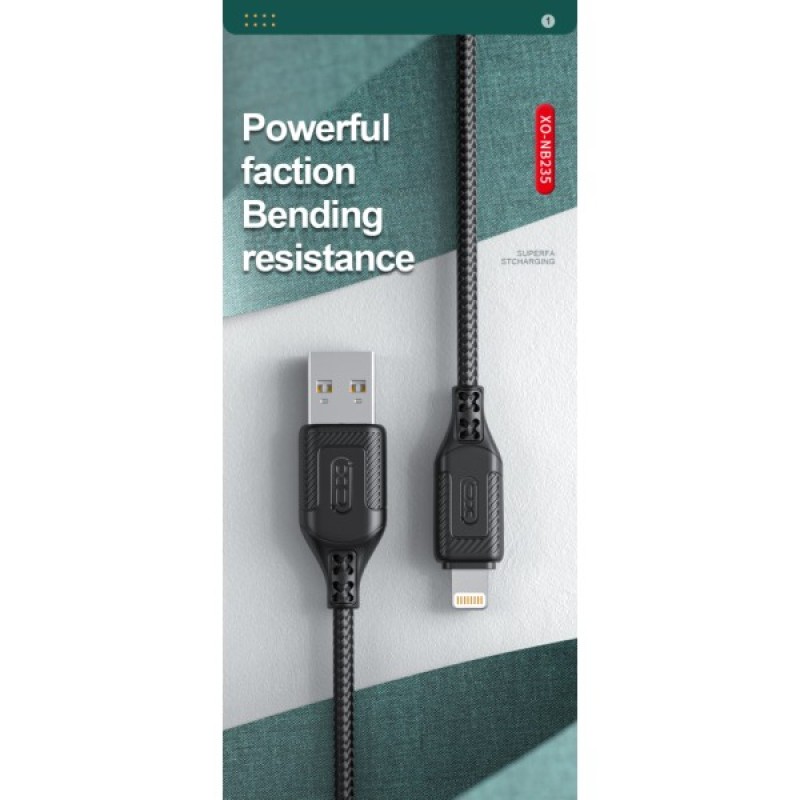 Дата кабель USB 2.0 AM to Lightning 1.0m braided Zebra XO (NB235_L_White)