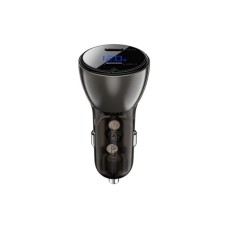 Зарядний пристрій Acefast B10 Car Charger 2xUSB-C 60W with digital display Metal Black (6974316282358)
