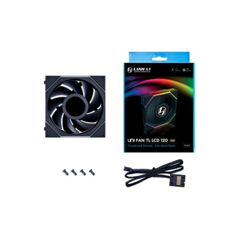 Кулер до корпусу Lian Li TL LCD 120-1, Black Cooler (G99.12TLLCD1B.00)