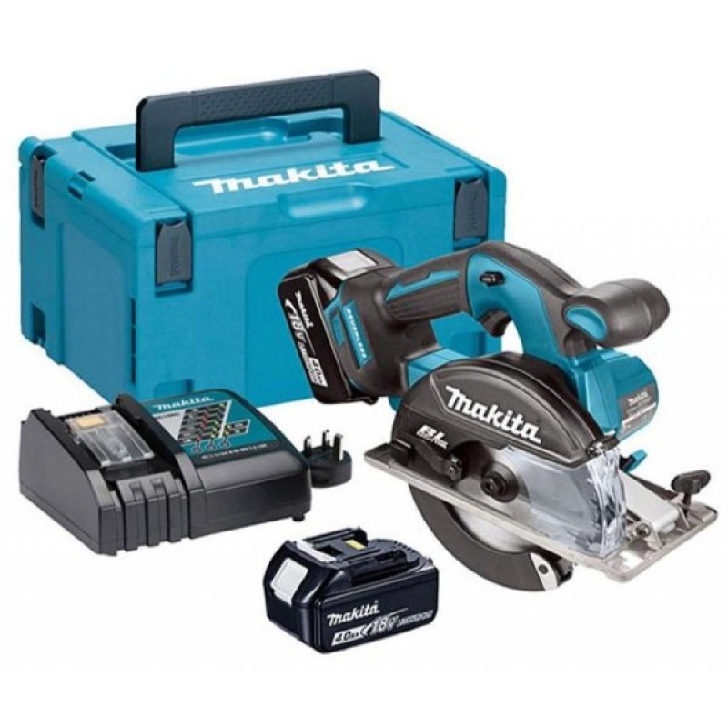 Дискова пила Makita по металлу LXT, 4Аг х 2шт, Makpac, 150мм (DCS551RMJ)