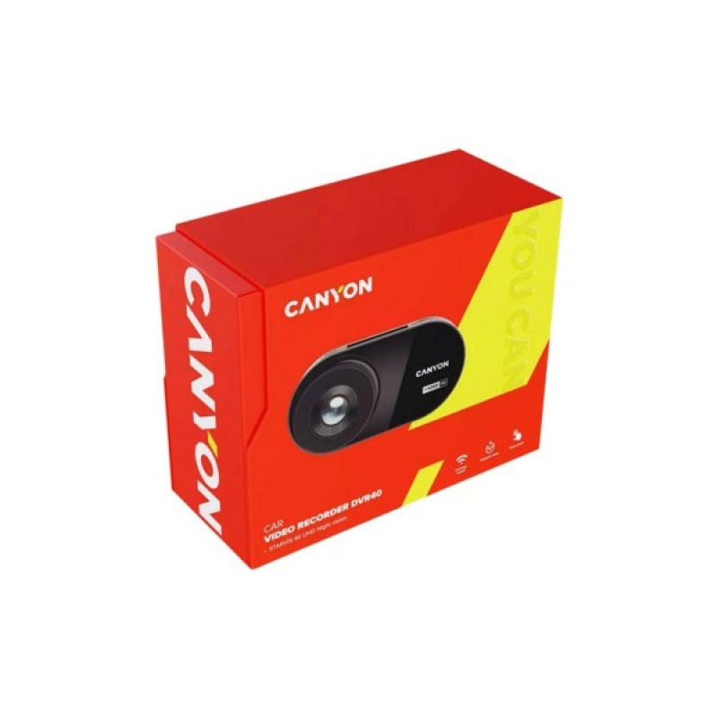 Відеореєстратор Canyon DVR40 UltraHD 4K 2160p Wi-Fi Black (CND-DVR40)