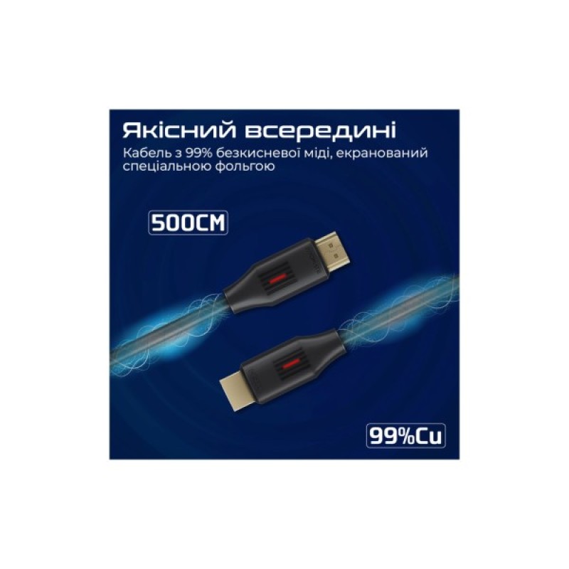 Кабель мультимедійний HDMI to HDMI v.2.0 prolink4k60-500 Promate (prolink4k60-500)
