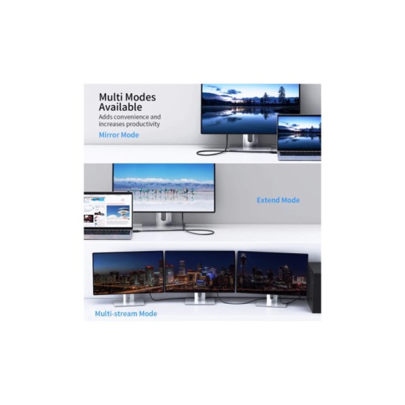 Кабель мультимедійний DisplayPort to DisplayPort 2.0m v1.4 8K60Hz Choetech (XDD01-V1-BK)