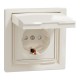Розетка Schneider Electric ASFORA з кришкою IP44, крем (EPH3100323)