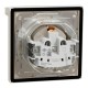 Розетка Schneider Electric ASFORA з кришкою IP44, крем (EPH3100323)