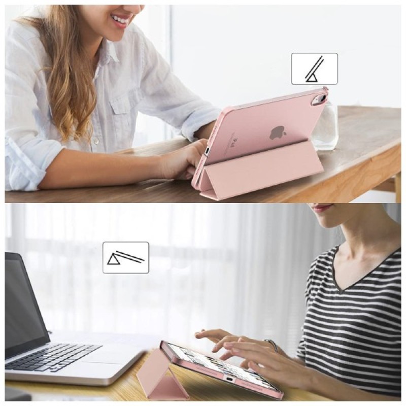 Чохол до планшета BeCover Tri Fold Hard Apple iPad Air 4 10.9 2020/2021 Pink (709660) (709660)