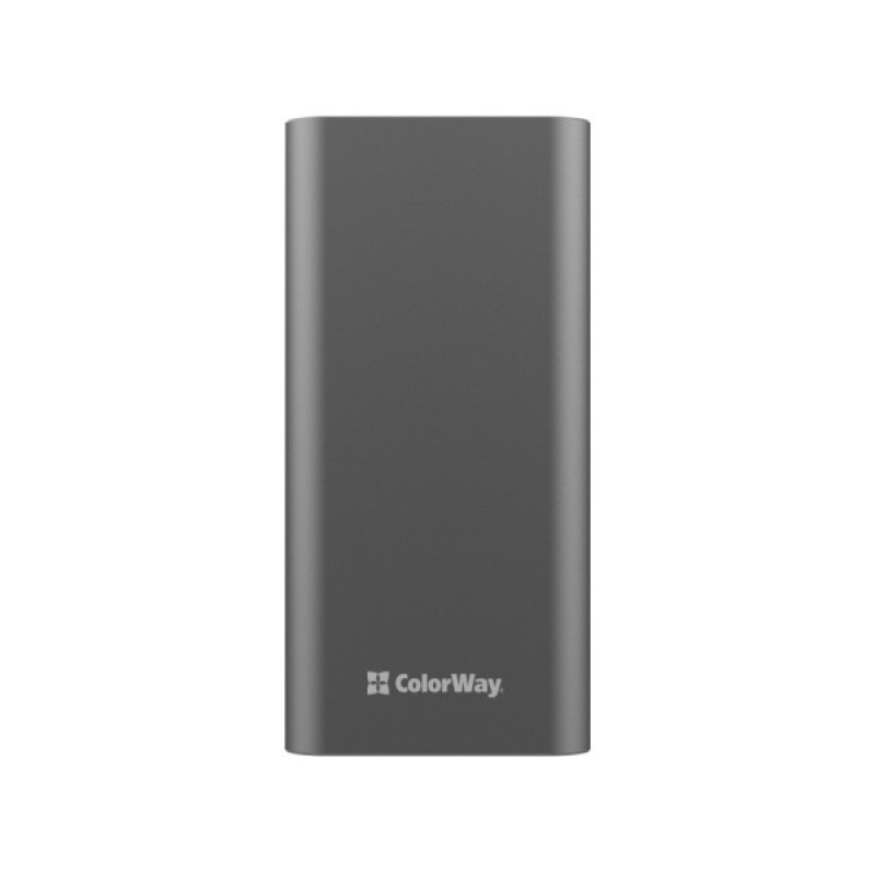 Батарея універсальна ColorWay 20 000 mAh PD/20W, QC/3.0, USB-C/Micro-USB/Lightning/USB-A max.22.5W Gray (CW-PB200LPH3GR-PDD)