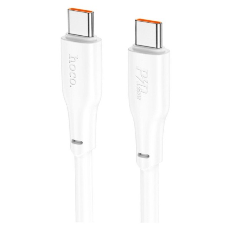 Дата кабель USB-C to USB-C 1.0m 240W TPE X93 white HOCO (6931474790736)