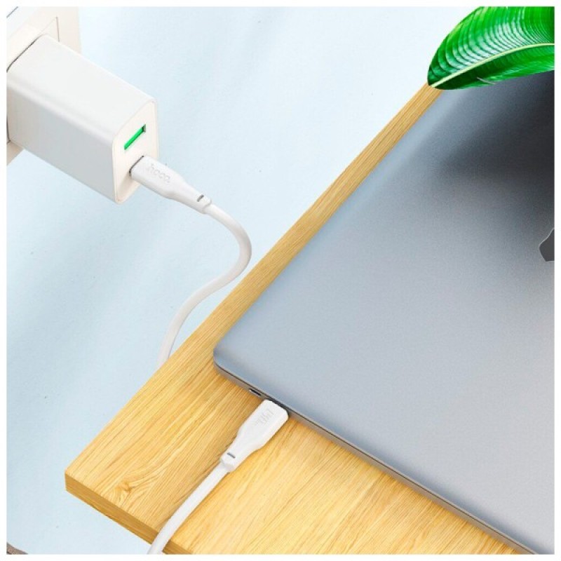 Дата кабель USB-C to USB-C 1.0m 240W TPE X93 white HOCO (6931474790736)