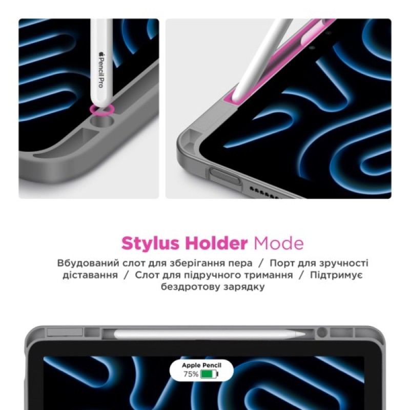 Чохол до планшета Armorstandart Y-Type PEN Samsung Galaxy Tab S9 / S9 FE / S10 FE Gray (ARM85520)