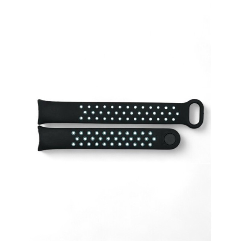 Ремінець до фітнес браслета BeCover Vents Style для Xiaomi Mi Smart Band 9 Black-Blue (711982)
