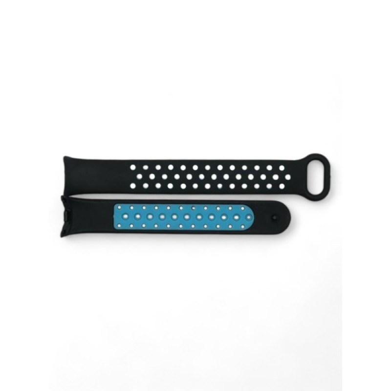 Ремінець до фітнес браслета BeCover Vents Style для Xiaomi Mi Smart Band 9 Black-Blue (711982)