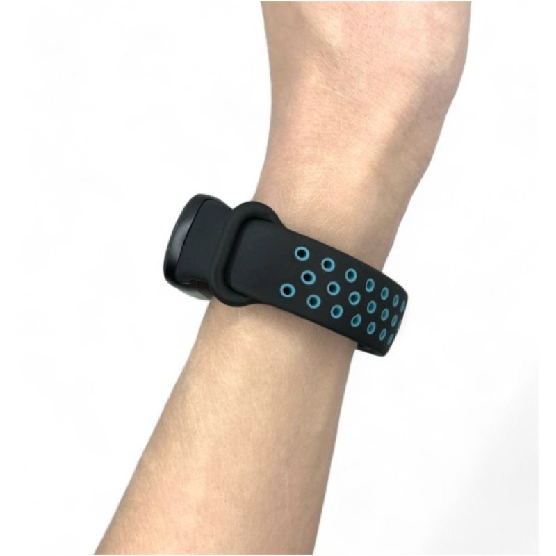 Ремінець до фітнес браслета BeCover Vents Style для Xiaomi Mi Smart Band 9 Black-Blue (711982)