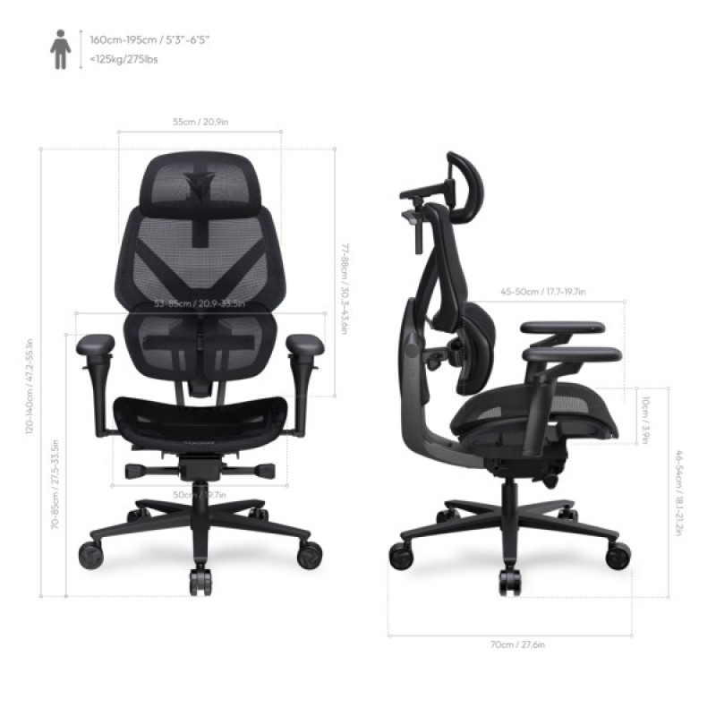 Крісло ігрове TX3 Flex Pro Mesh Black (TEGC-3076101.12)