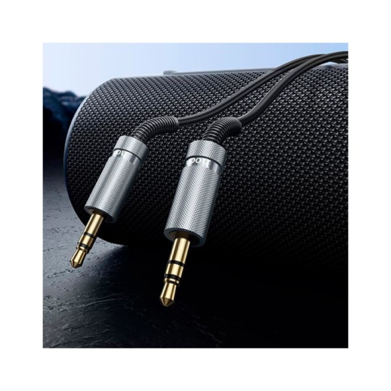 Кабель мультимедійний 3.5mm M to 3.5mm M 3.0m UPA31 Cindy spring AUX Black HOCO (6942007631235)