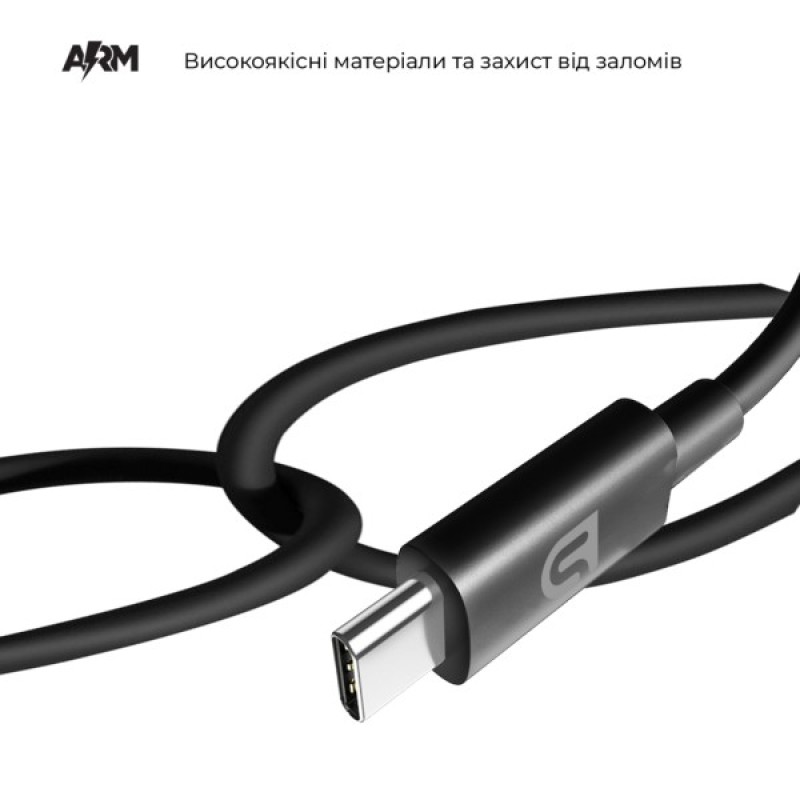 Зарядний пристрій Armorstandart AR-C43 Type-C PD30W + USB QC 3.0 Grey + cable USB-C (ARM82463)