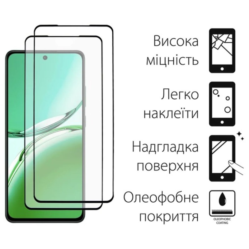 Чохол до мобільного телефона Dengos Oppo Reno 12F 4G Case Soft + 2 Glass (Green) (DG-CTG2P-28)