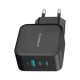 Зарядний пристрій Choetech 3xUSB 100W GaN (2хUSB-C+1хUSB-A) Wall Charger black (PD8005-V2-EU-BK)