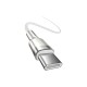 Дата кабель USB-C to USB-C 2.0 mCafule Metal PD 100W white Baseus (CATJK-D02)