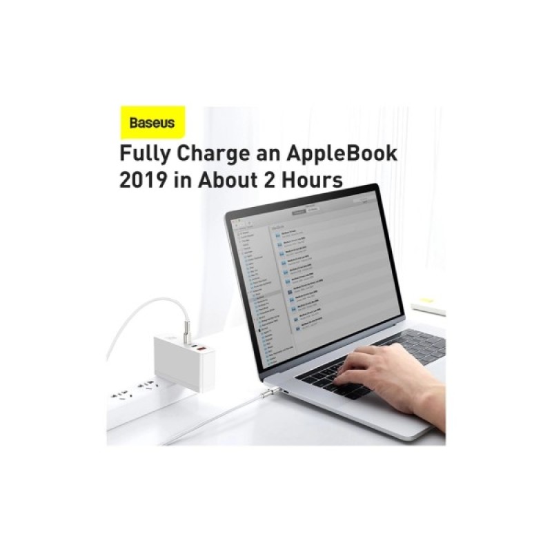Дата кабель USB-C to USB-C 2.0 mCafule Metal PD 100W white Baseus (CATJK-D02)
