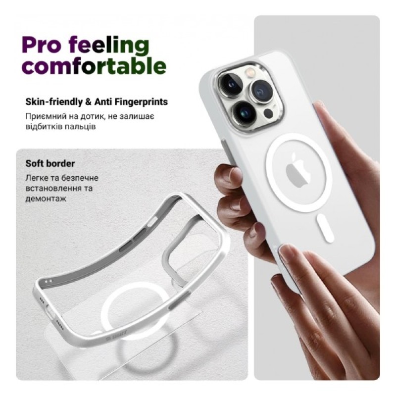 Чохол до мобільного телефона Armorstandart Unit MagSafe Apple iPhone 14 Matte Clear Silver (ARM70462)