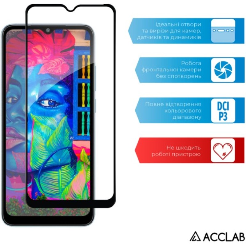 Скло захисне ACCLAB Full Glue Xiaomi Redmi A2+ Black (1283126564574)