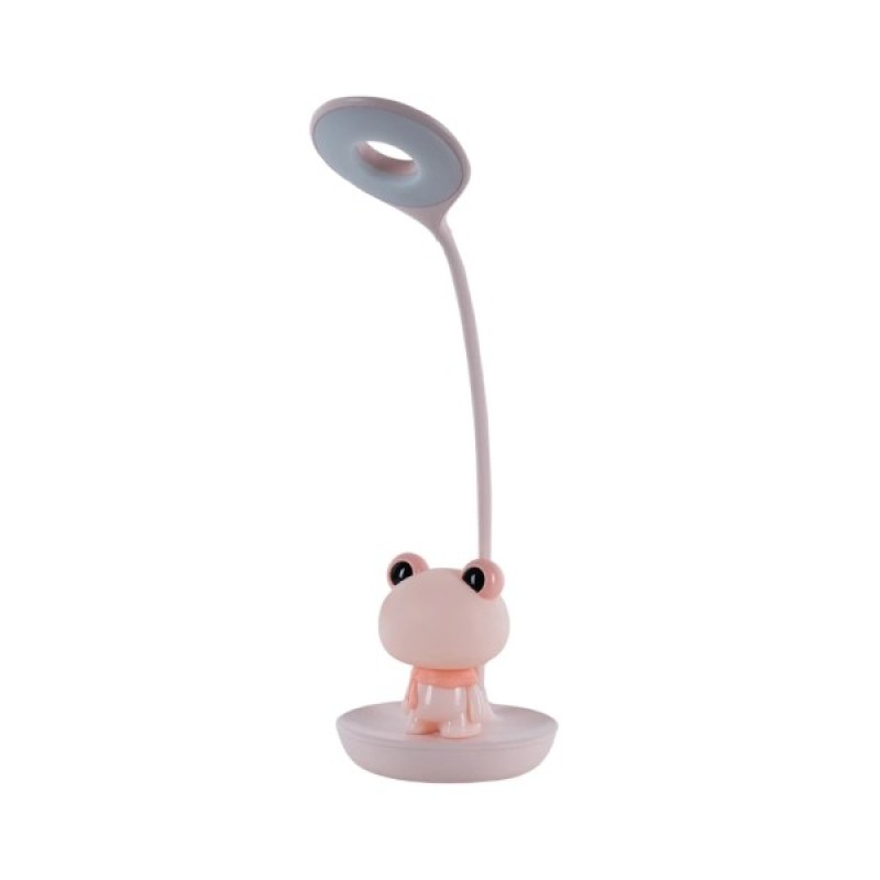 Настільна лампа Kite Froggy LED з акумулятором, рожева (K24-492-3-2)