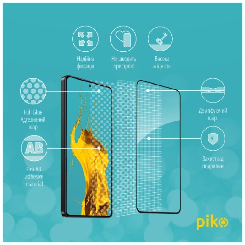 Скло захисне Piko Full Glue Xiaomi Poco M6 Pro Black (1283126589737)