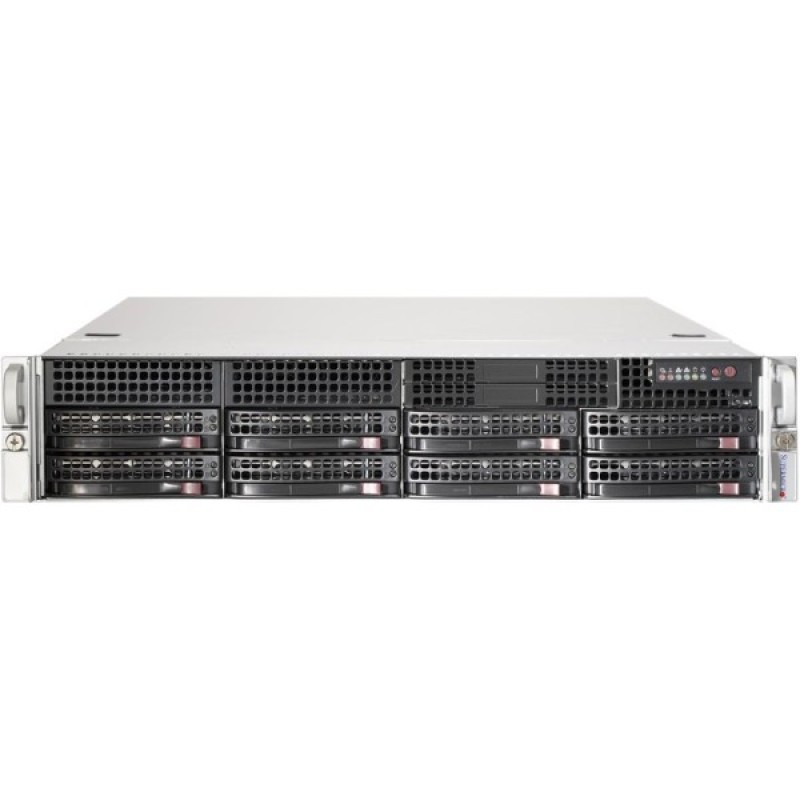 Корпус до сервера Supermicro 2U 8xHotSwap SAS/SATA, EE-ATX 800W HS RM Black (CSE-825TQC-R802LPB)