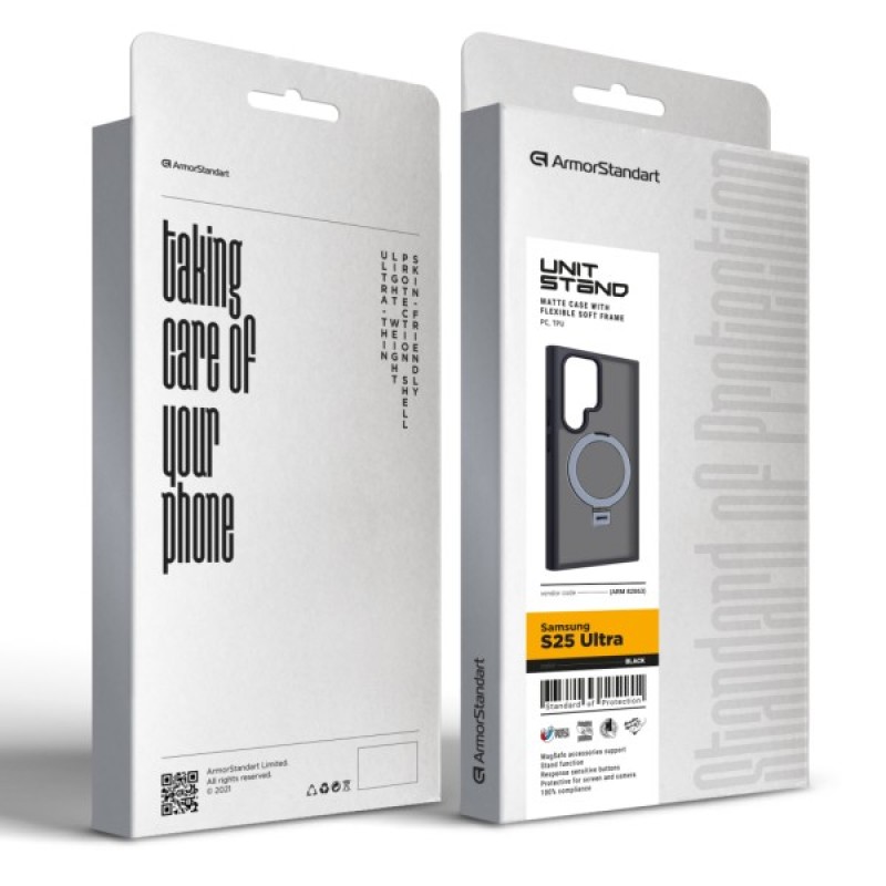 Чохол до мобільного телефона Armorstandart Unit Stand Samsung S25 Ultra Black (ARM82863)