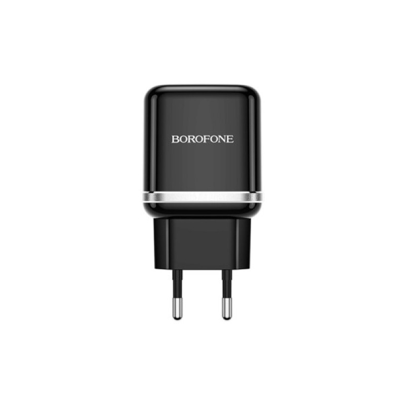 Зарядний пристрій BOROFONE BA36A High Speed USB QC3.0 + cable USB to Micro 5P 18W Black (6931474715982)