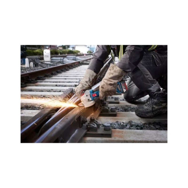 Шліфувальна машина Bosch GWS 18V-11 125мм, 18В, 2x5Ah, 0-9000об/хв, 1.7кг, кейс (0.601.9N4.103)