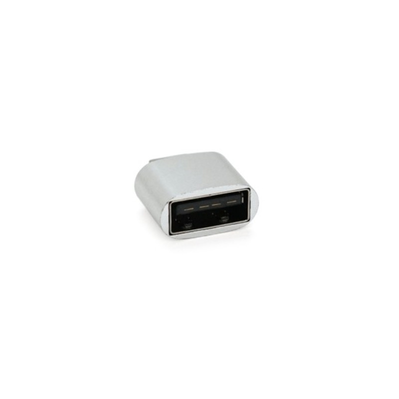 Перехідник USB 2.0 AF to Micro 5P M OTG silver Voltronic (YT-AF/M)