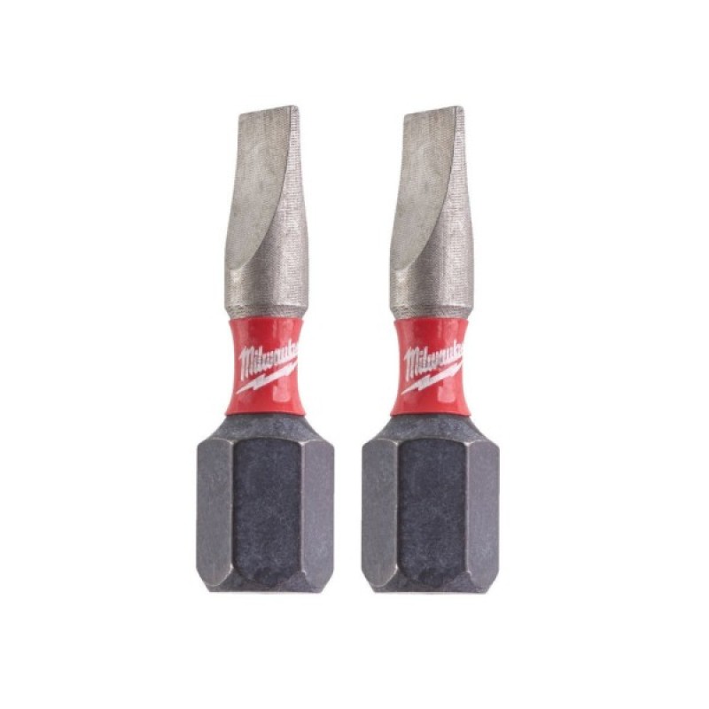 Набір біт Milwaukee SHOCKWAVE, SL1,2x6,5, 25мм, 2шт (4932430903)