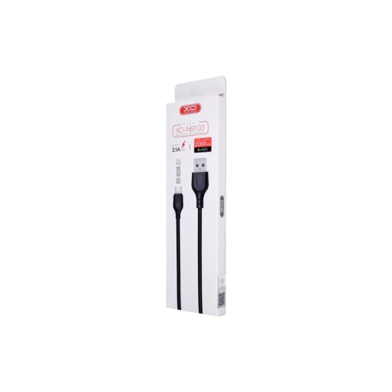 Дата кабель USB 2.0 AM to Micro 5P 2.0m 2.1A black XO (XO-NB103-BK)