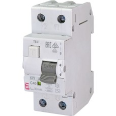Диференціальний автоматичний вимикач ETI KZS-2M C 40/0,03 тип AC (10kA)