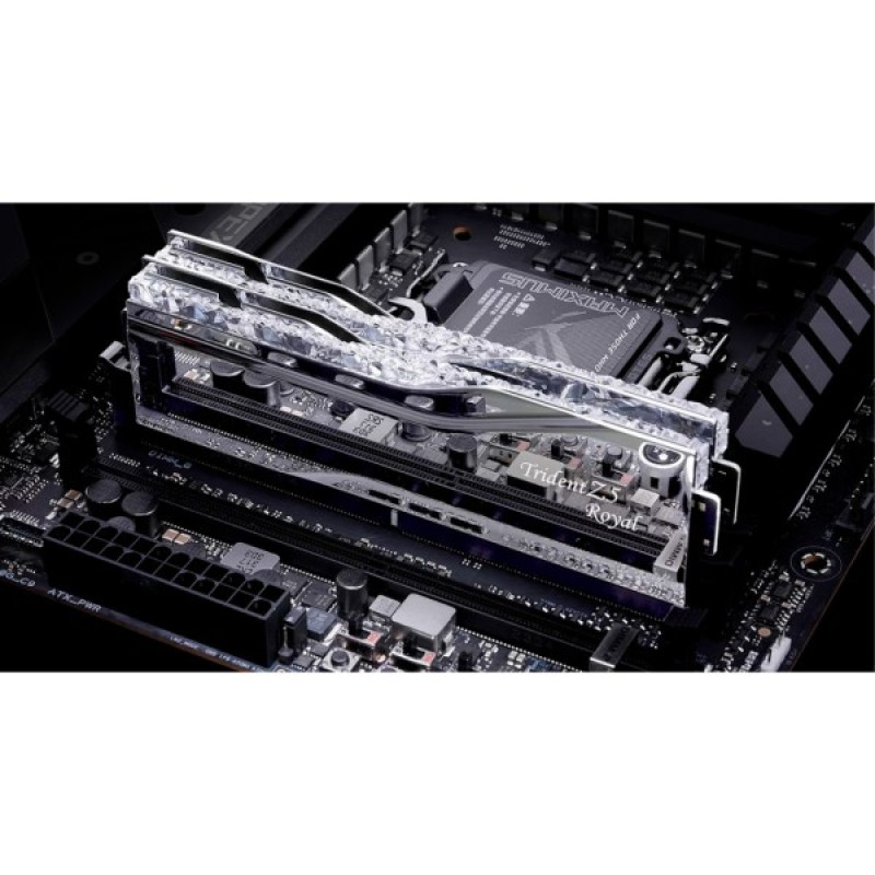 Модуль пам'яті для комп'ютера DDR5 32GB (2x16GB) 6400 MHz Trident Z5 Royal Silver G.Skill (F5-6400J3239G16GX2-TR5S)