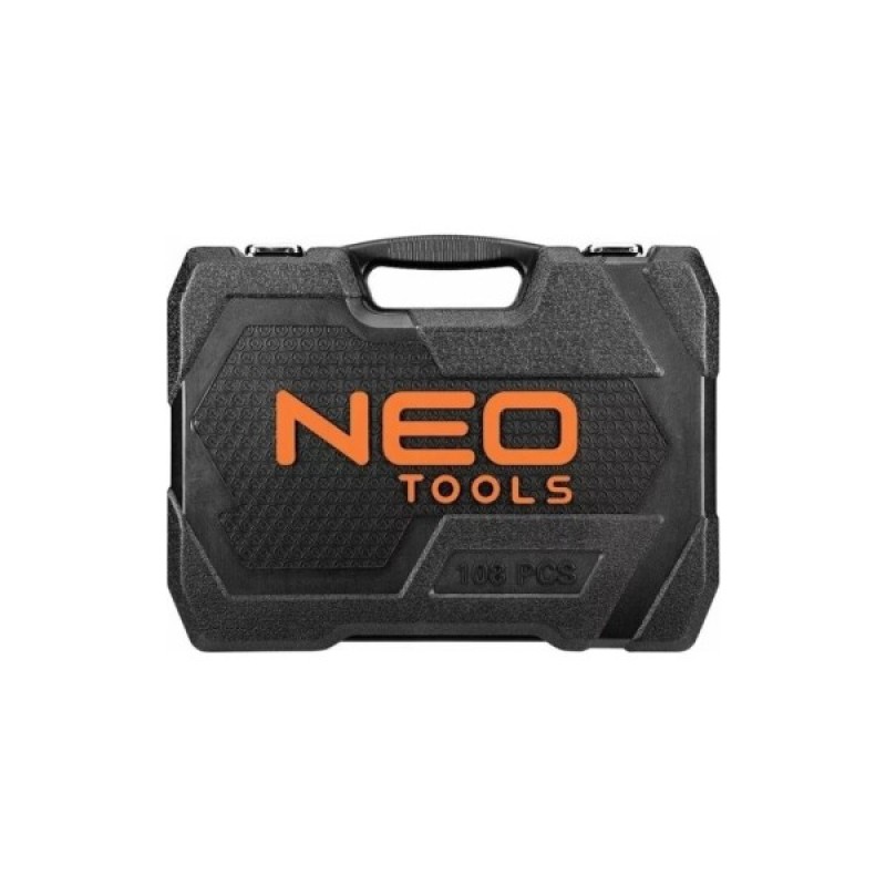 Набір інструментів Neo Tools 108шт, 1/2", 1/4", CrV, кейс (10-212)
