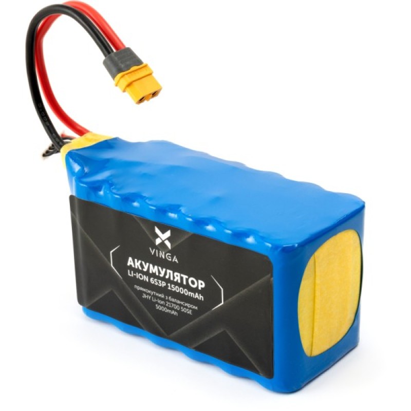 Акумулятор для дрона Vinga Li-Ion 6S3P 15000mAh коробка 10 шт (JHY Li-Ion 21700 5000mAh) (V6S3P-10PCS-15000MAH)