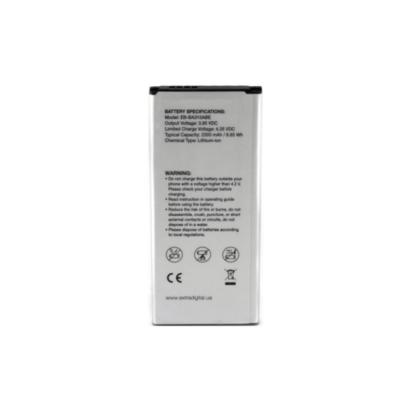 Акумуляторна батарея Extradigital Samsung Galaxy A3 2016 Duos (EB-BA110ABE) 2300 mAh (BMS6423)