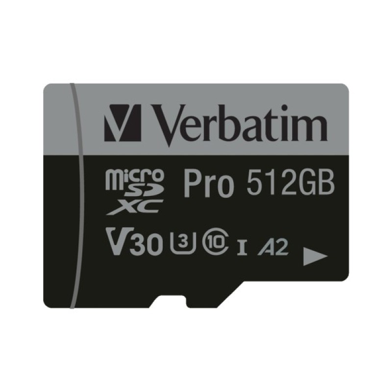 Карта пам'яті Verbatim 512GB microSDXC class 10 UHS-III PRO (47046)