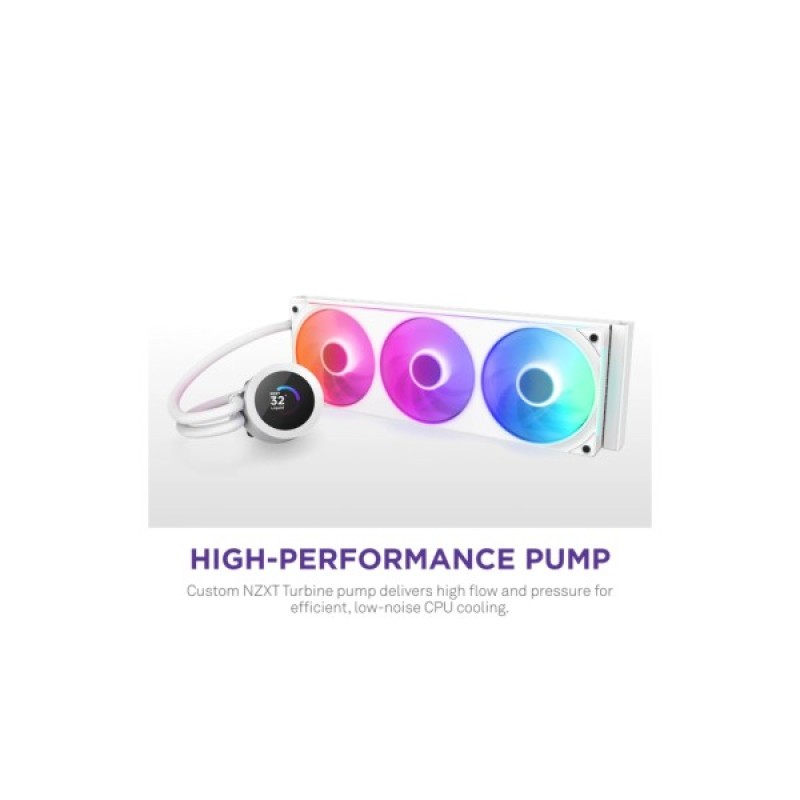 Система рідинного охолодження NZXT Kraken Plus RGB V2-360 mm AIO liquid cooler Wh (RL-KR360-W2)