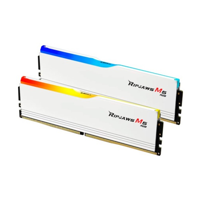 Модуль пам'яті для комп'ютера DDR5 32GB (2x16GB) 6000 MHz Ripjaws M5 RGB Matte White G.Skill (F5-6000J3040F16GX2-RM5RW)
