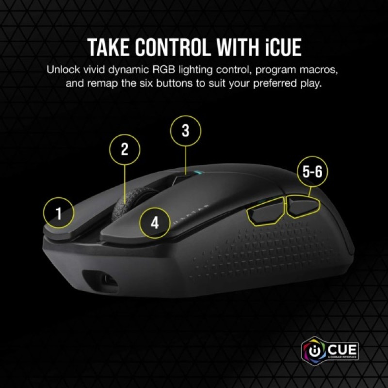 Мишка Corsair Katar Elite Wireless Black (CH-931C111-EU)