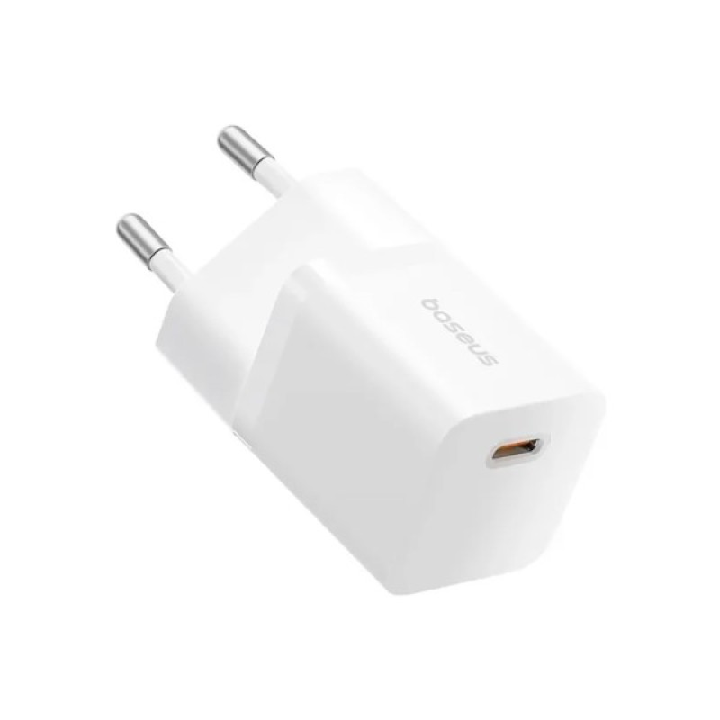 Зарядний пристрій Baseus GaN5 Fast Charger USB-C 25W + Cable Type-C 100W white (P10110909213-01)