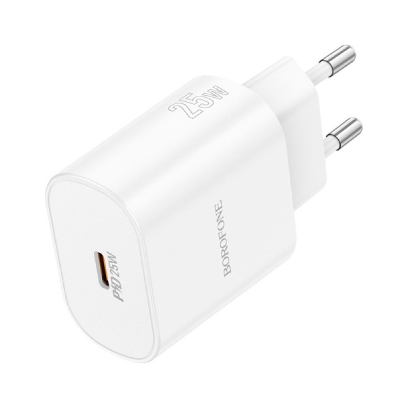 Зарядний пристрій BOROFONE BA82A Platinum USB-C PD25W White (6941991112256)